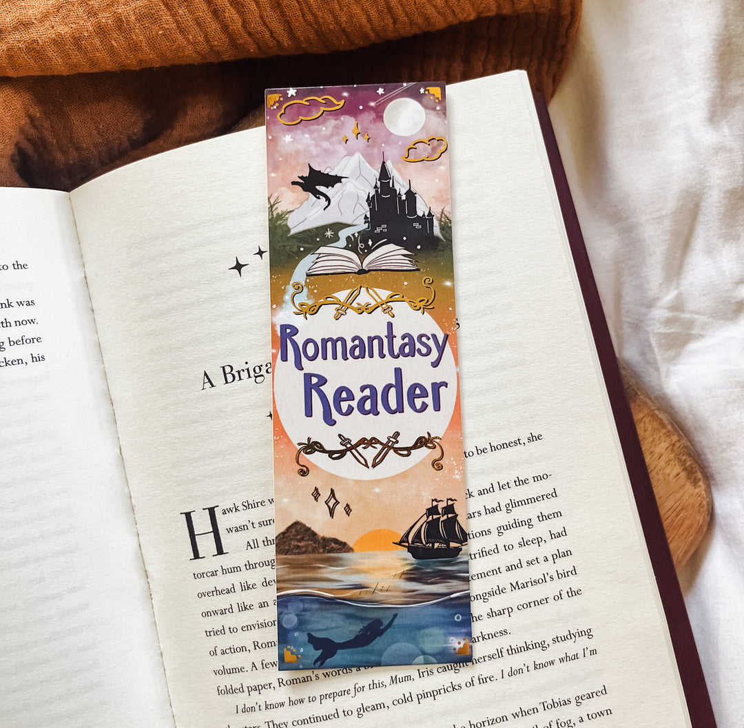 Romantasy Reader Gold Foil Bookmark