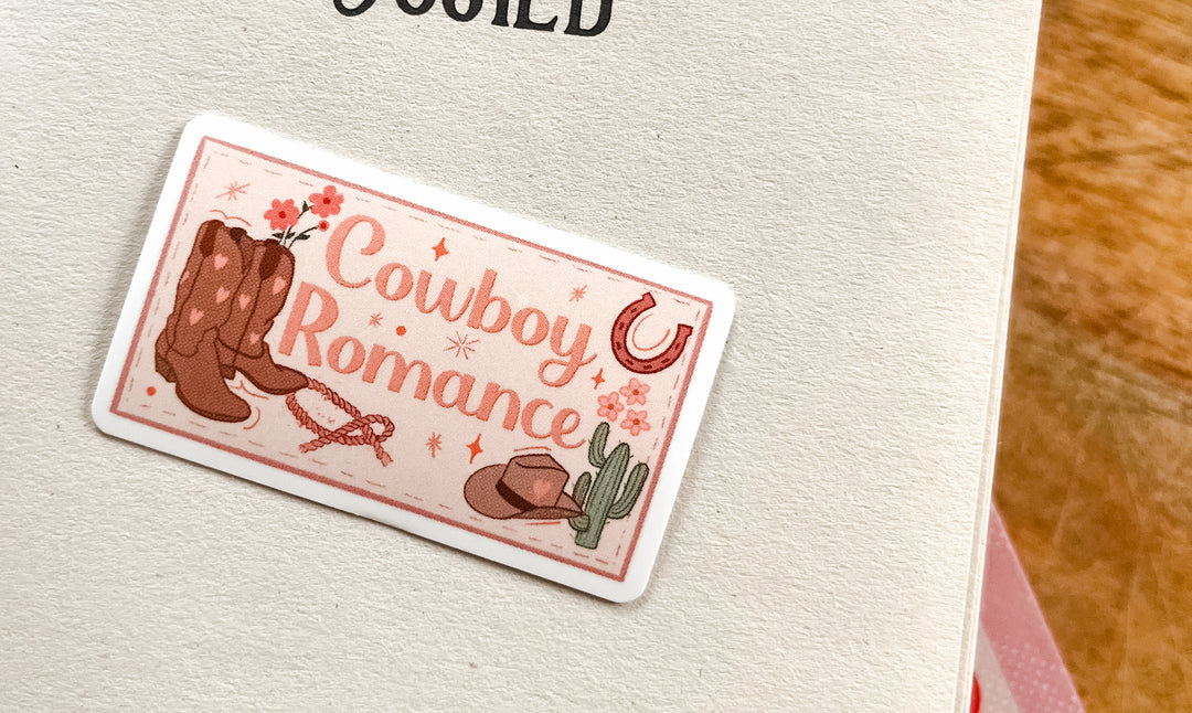 Cowboy romance sticker