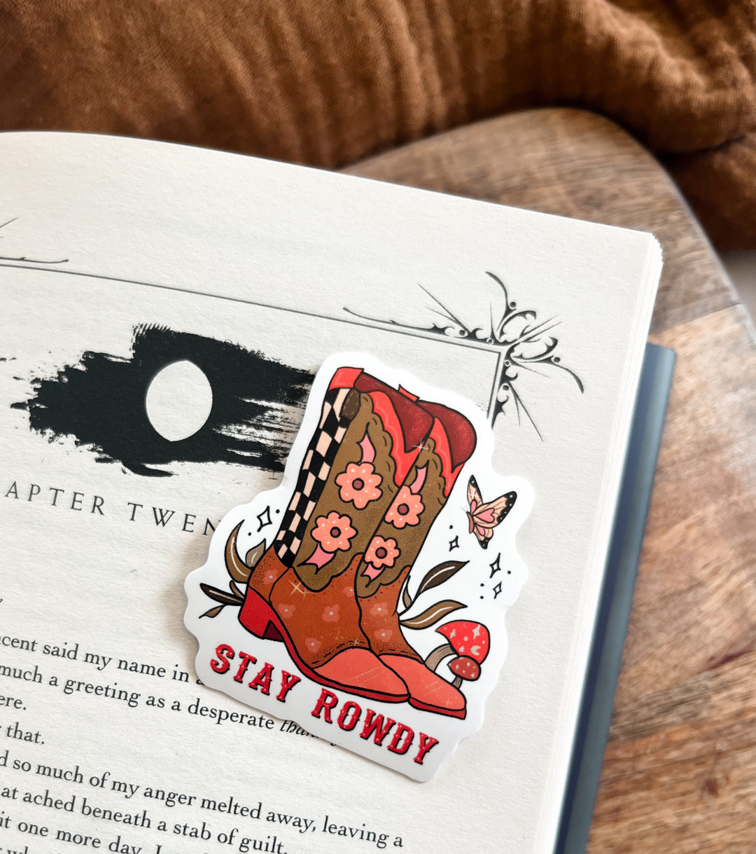 Stay Rowdy cowboy sticker