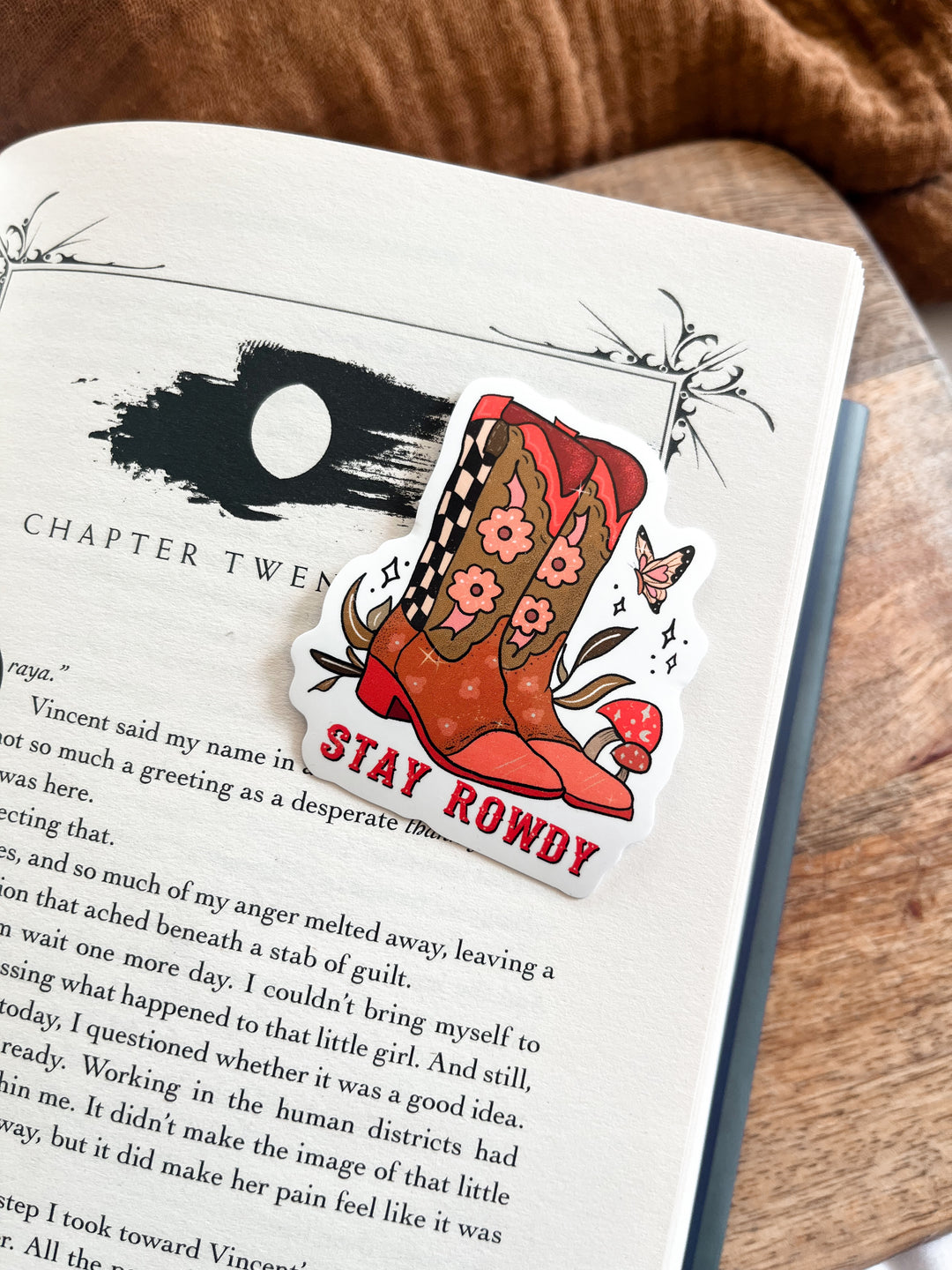 Stay Rowdy cowboy sticker