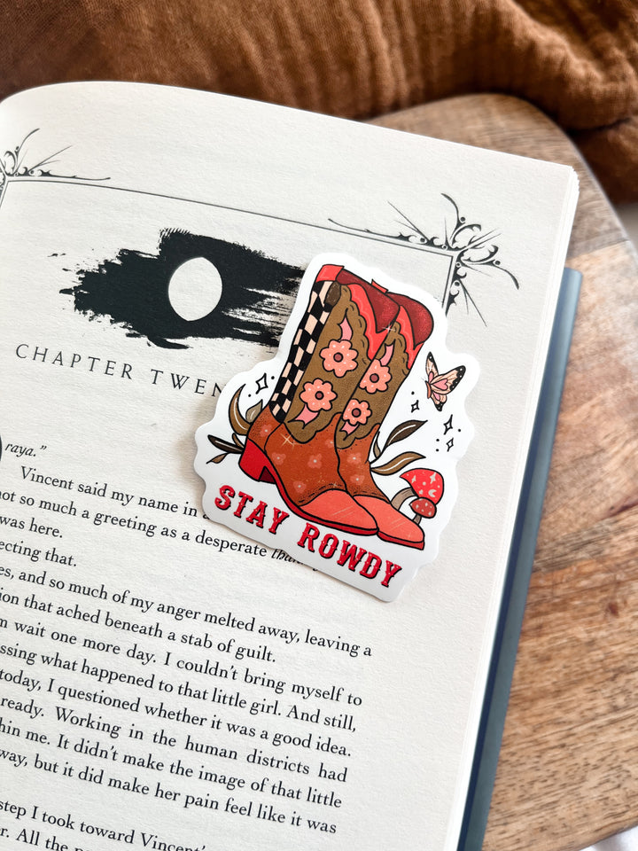 Stay Rowdy cowboy sticker