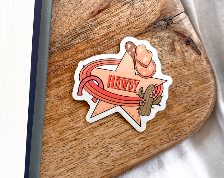 Howdy Cowboy sticker