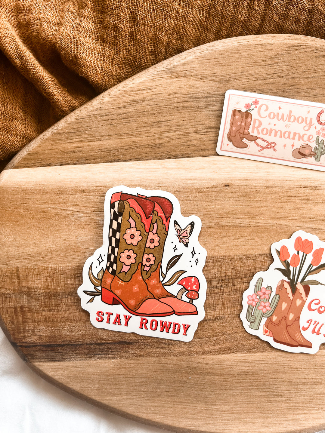 Raunchy Ranch Cowboy sticker set