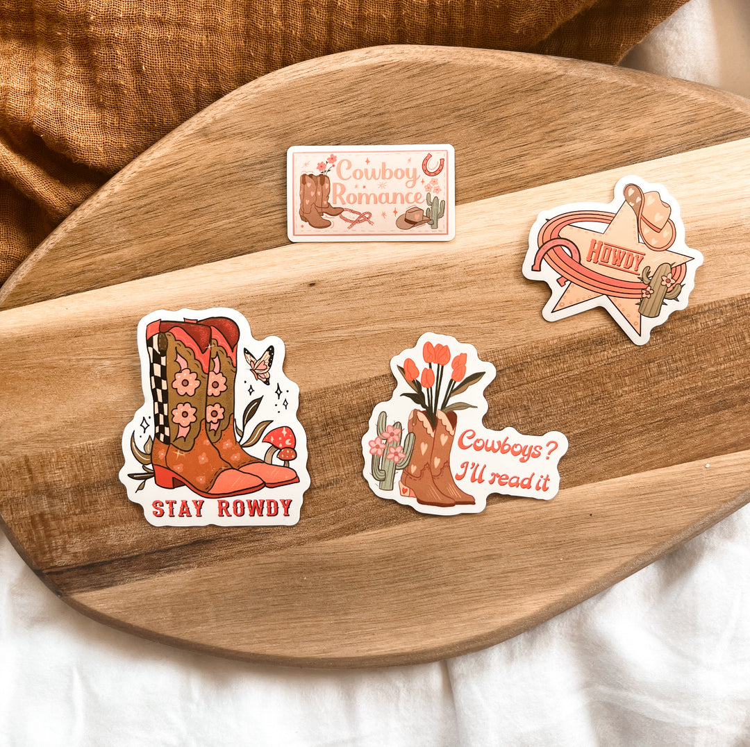 Raunchy Ranch Cowboy sticker set