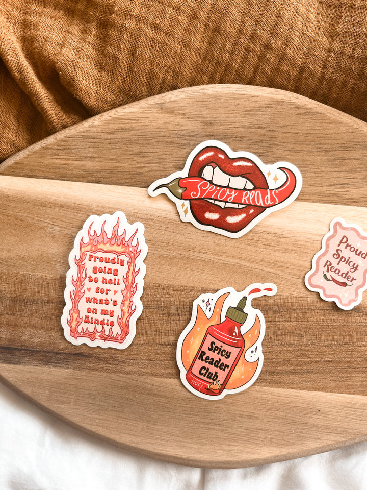 Spicy sticker set of 4