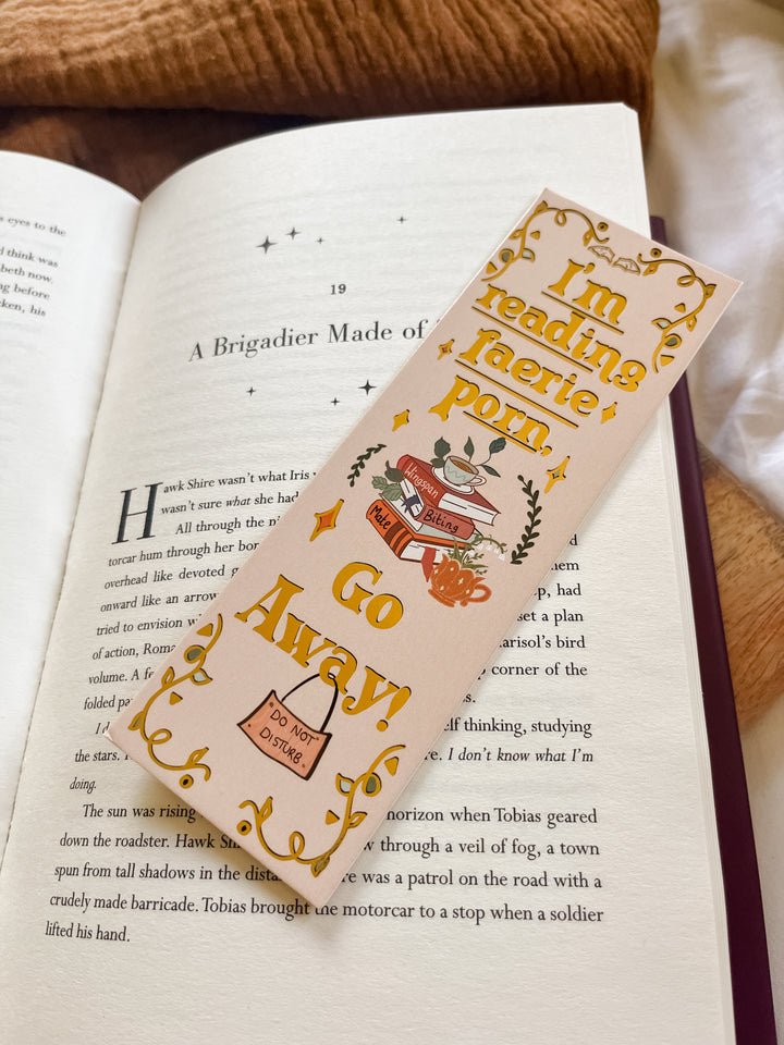 Faerie P*rn Gold Foil Bookmark