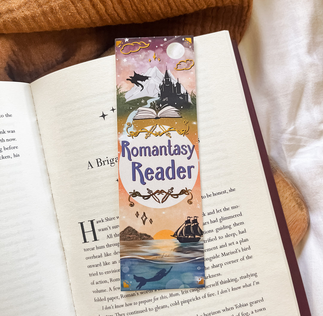 Romantasy Reader Gold Foil Bookmark