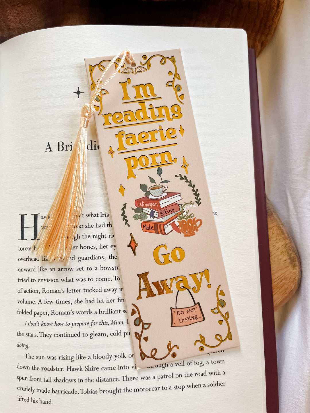 Faerie P*rn Gold Foil Bookmark