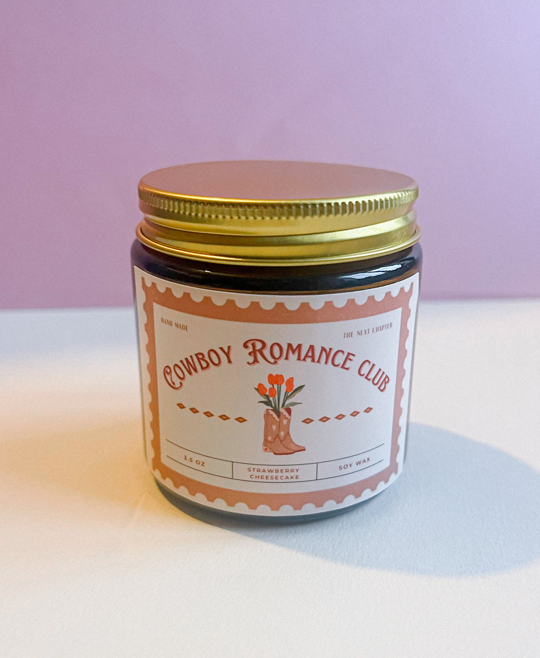 Cowboy Romance Strawberry Cheesecake Soy Candle