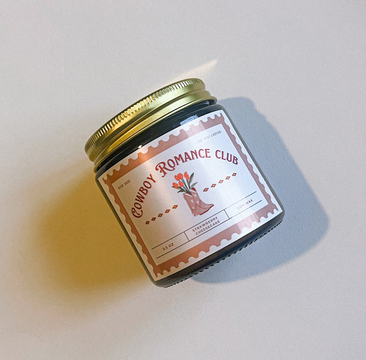 Cowboy Romance Strawberry Cheesecake Soy Candle