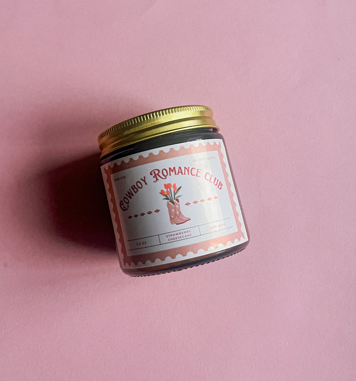 Cowboy Romance Strawberry Cheesecake Soy Candle