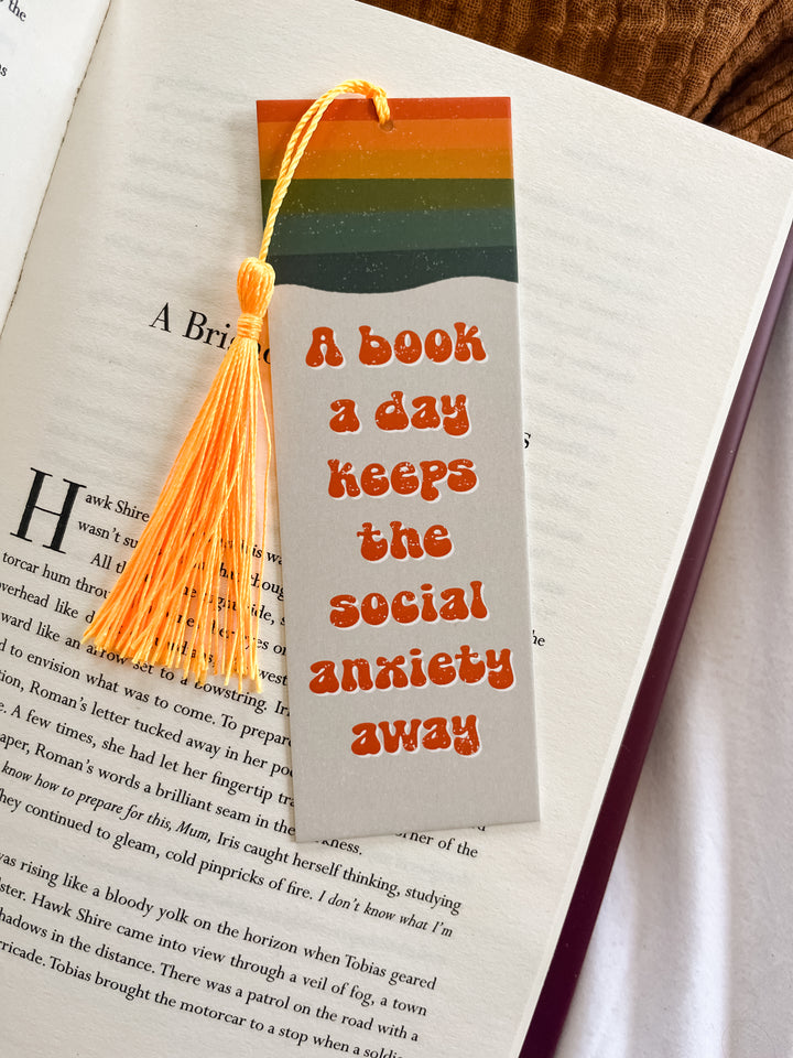 A Book a Day Keeps the Social Anxiety Away Bookmark