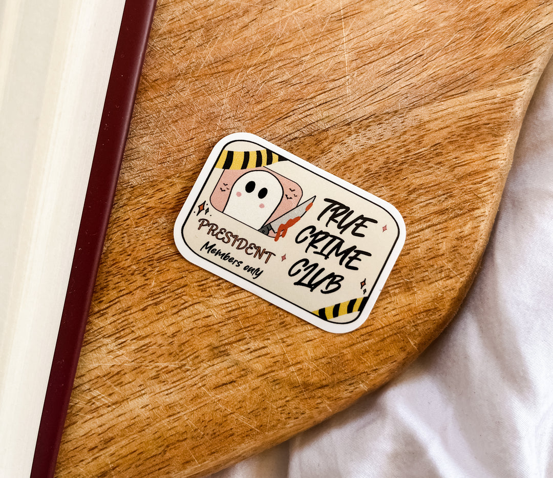 True crime book club sticker