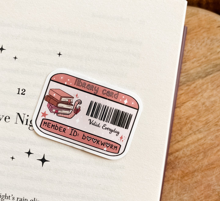 Library card sticker