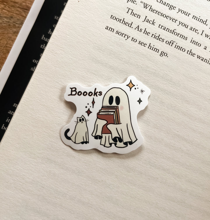 Boooks ghost sticker