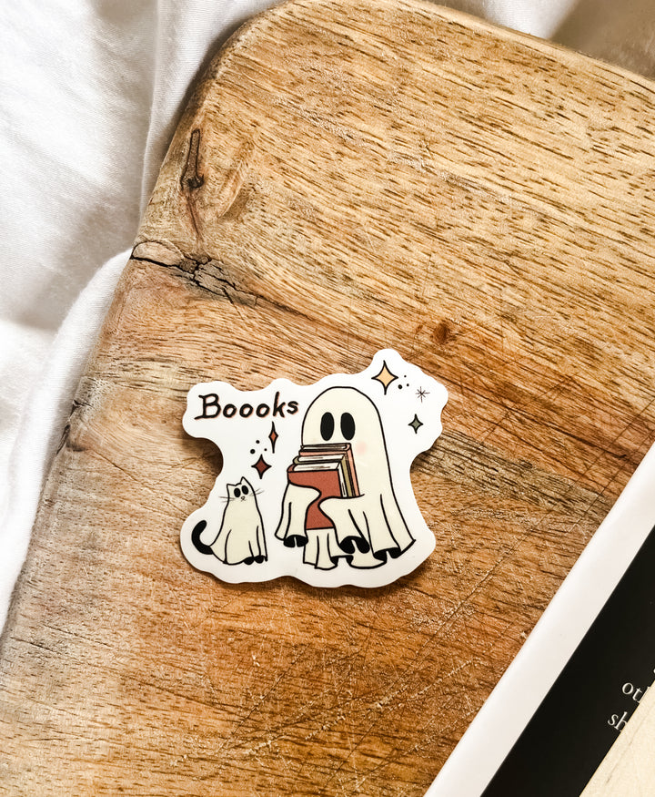 Boooks ghost sticker