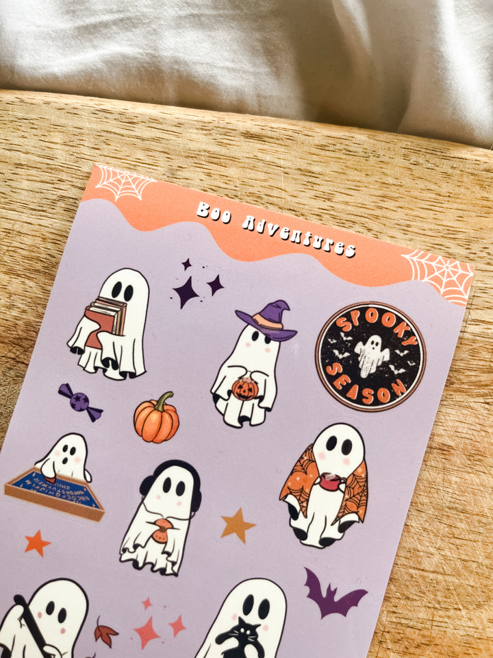 Spooky ghost sticker sheet