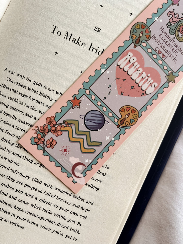 Zodiac Aquarius bookmark