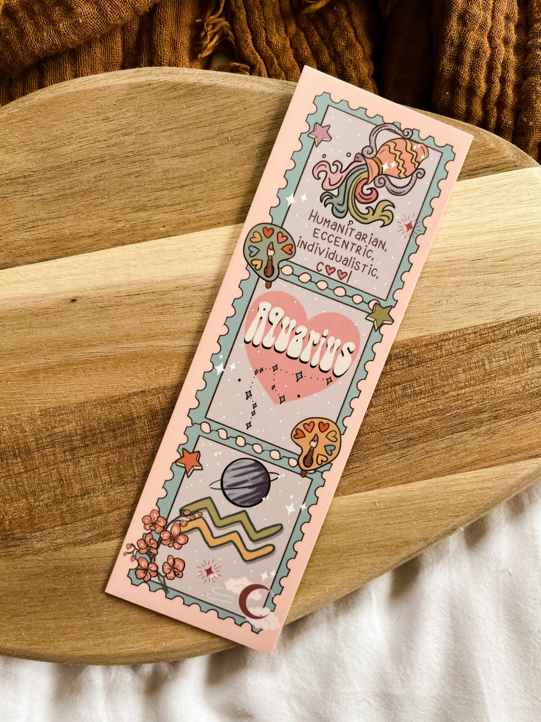 Zodiac Aquarius bookmark