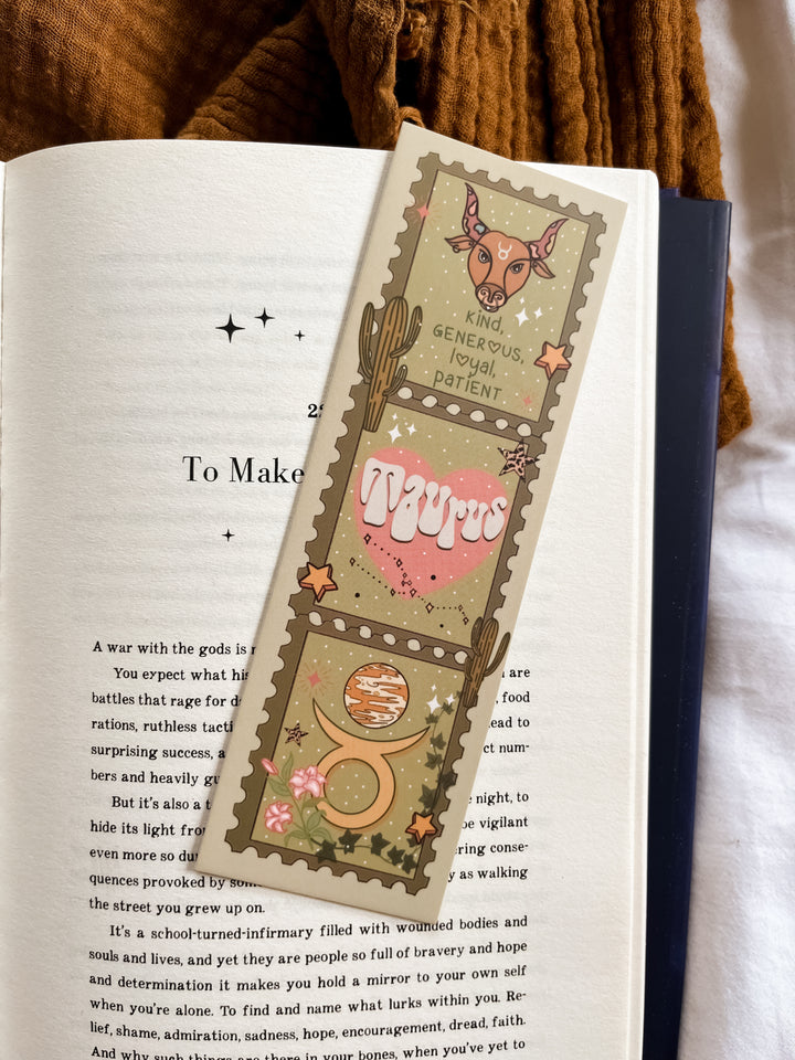 Zodiac Taurus bookmark