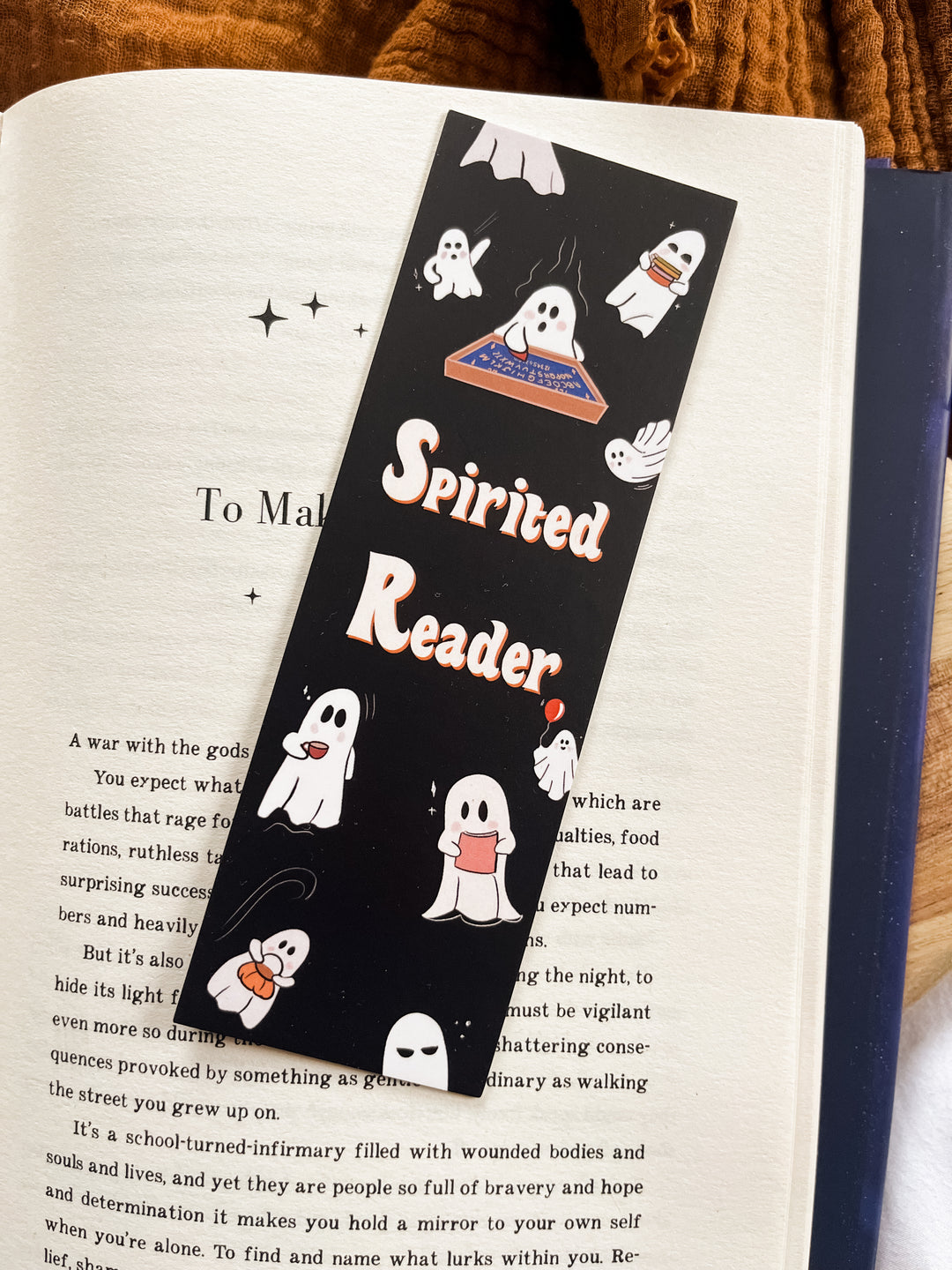 Spirited reader ghost bookmark