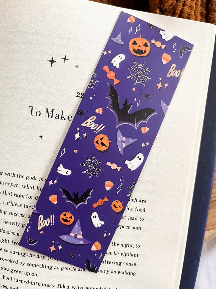 Purple Halloween bookmark