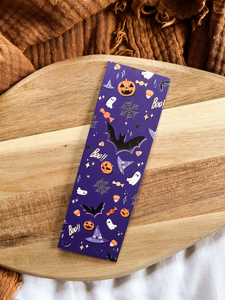 Purple Halloween bookmark