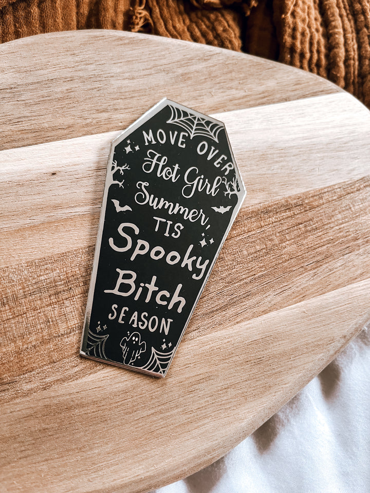 Spooky b*tch season coffin mini bookmark