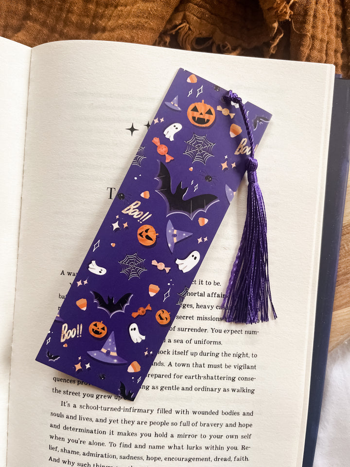 Purple Halloween bookmark