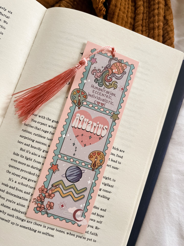 Zodiac Aquarius bookmark