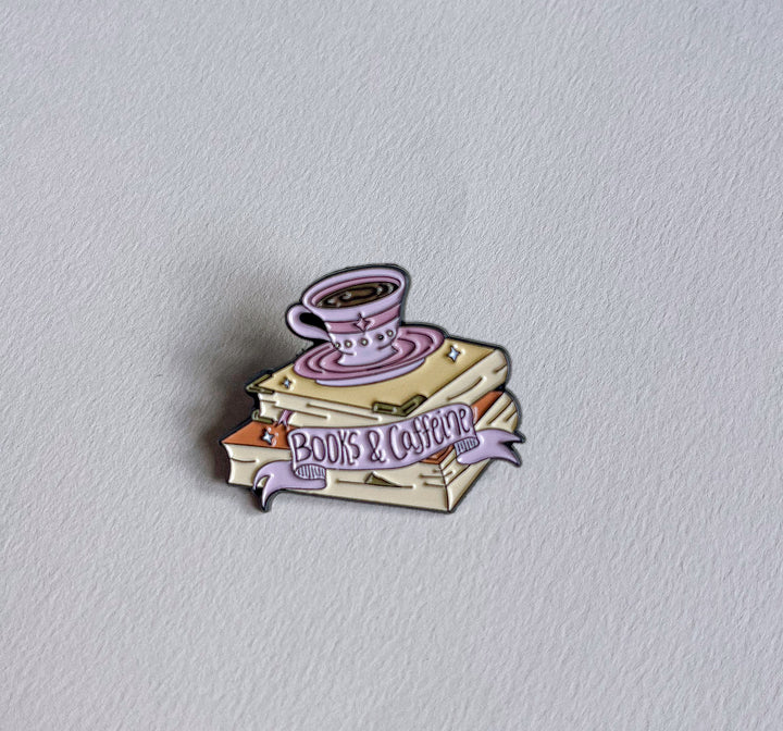 Books & Caffeine Pin Badge