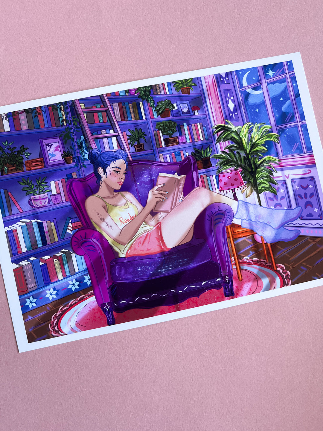 Night Time Reader Art Print