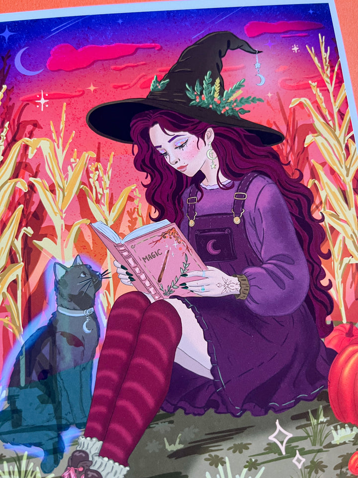 Witchy Reader Art Print