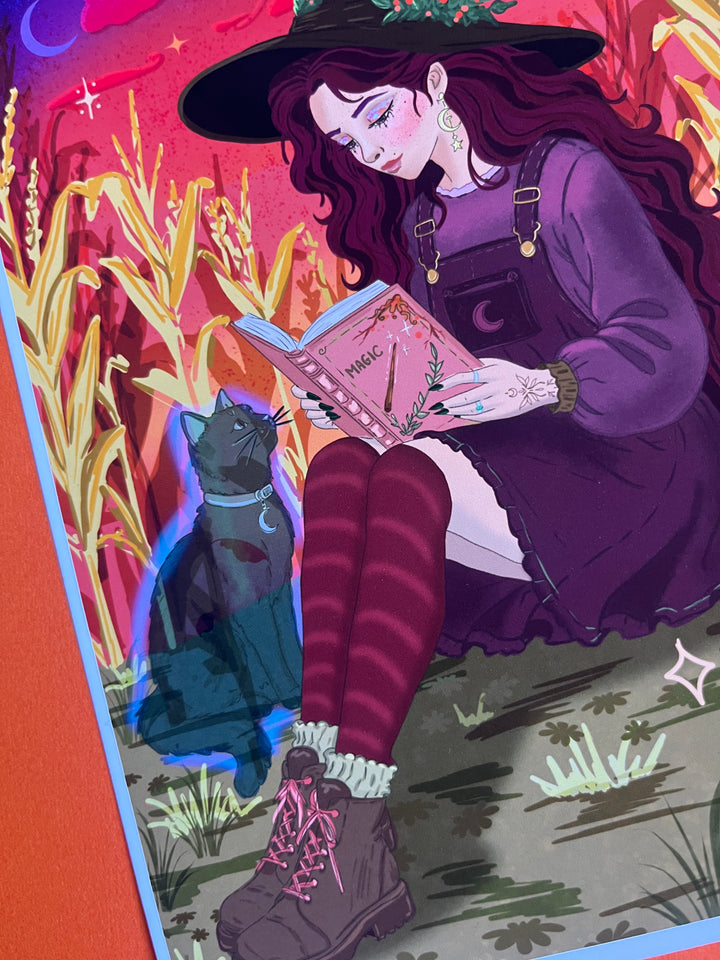 Witchy Reader Art Print