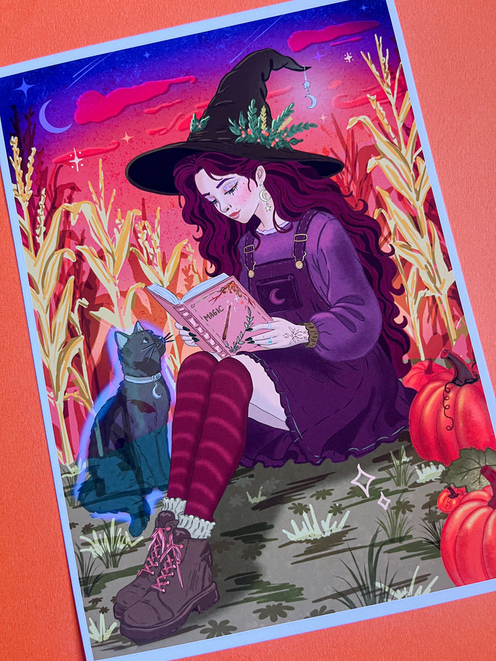 Witchy Reader Art Print