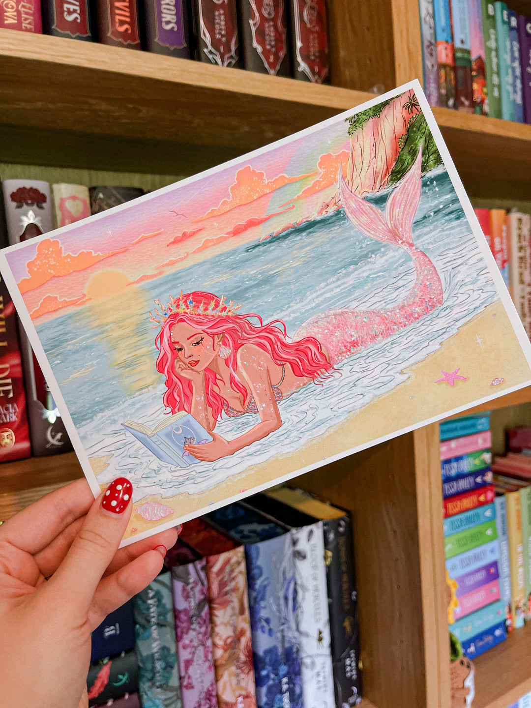 Mermaid Reader Art Print