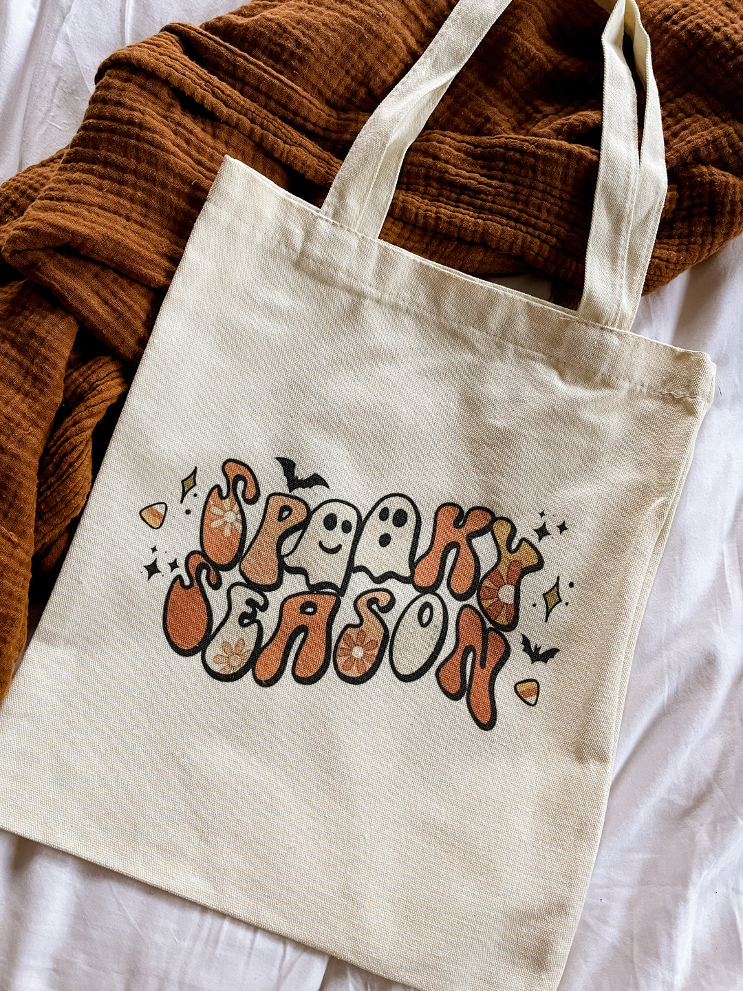 Spooky Season small cotton tote bag