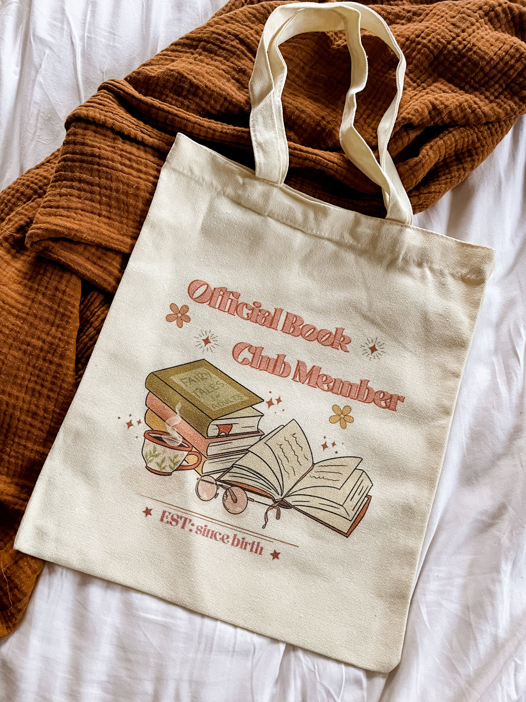 Official Book Club Member small cotton tote bag