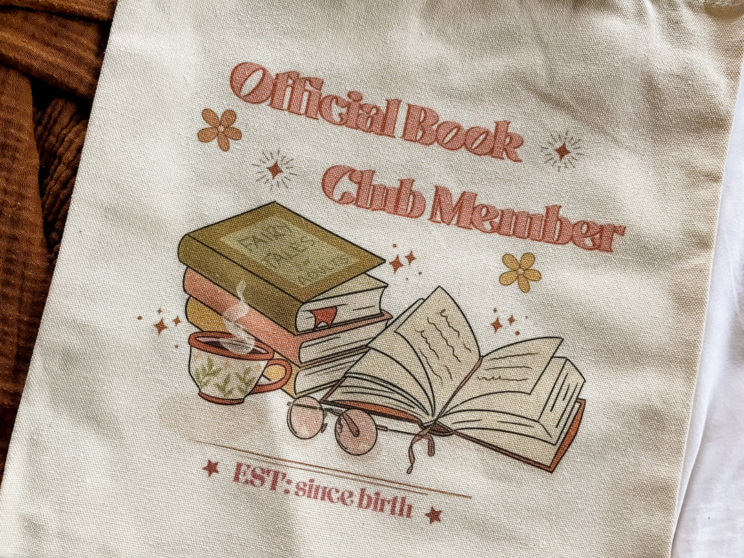 Official Book Club Member small cotton tote bag