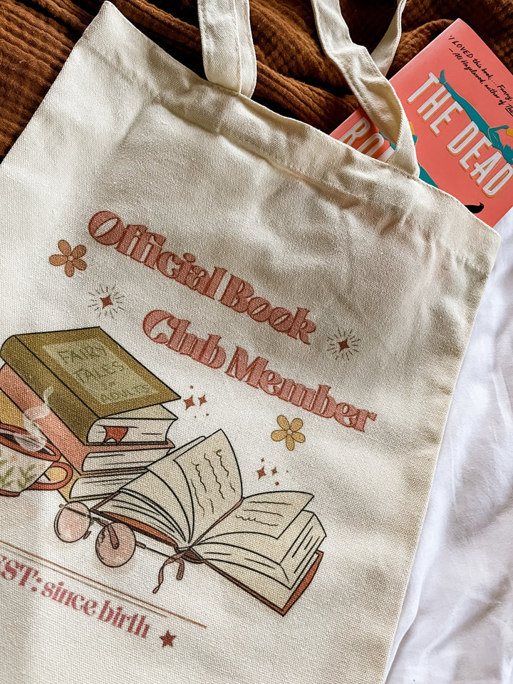 Official Book Club Member small cotton tote bag