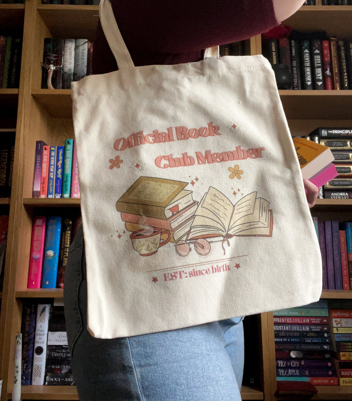 Official Book Club Member small cotton tote bag