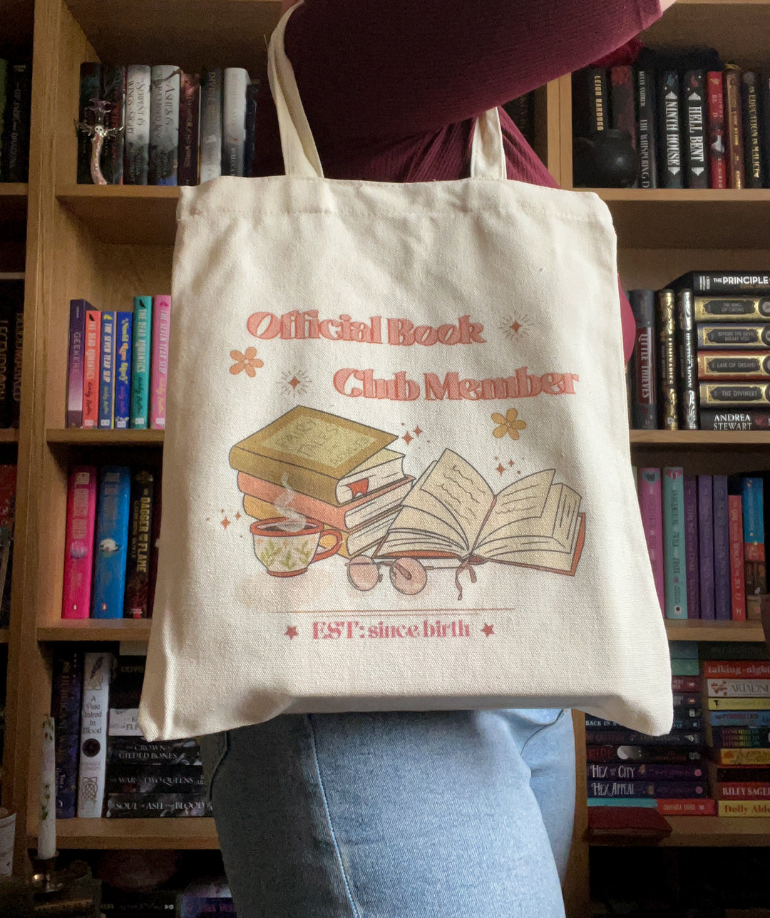 Official Book Club Member small cotton tote bag