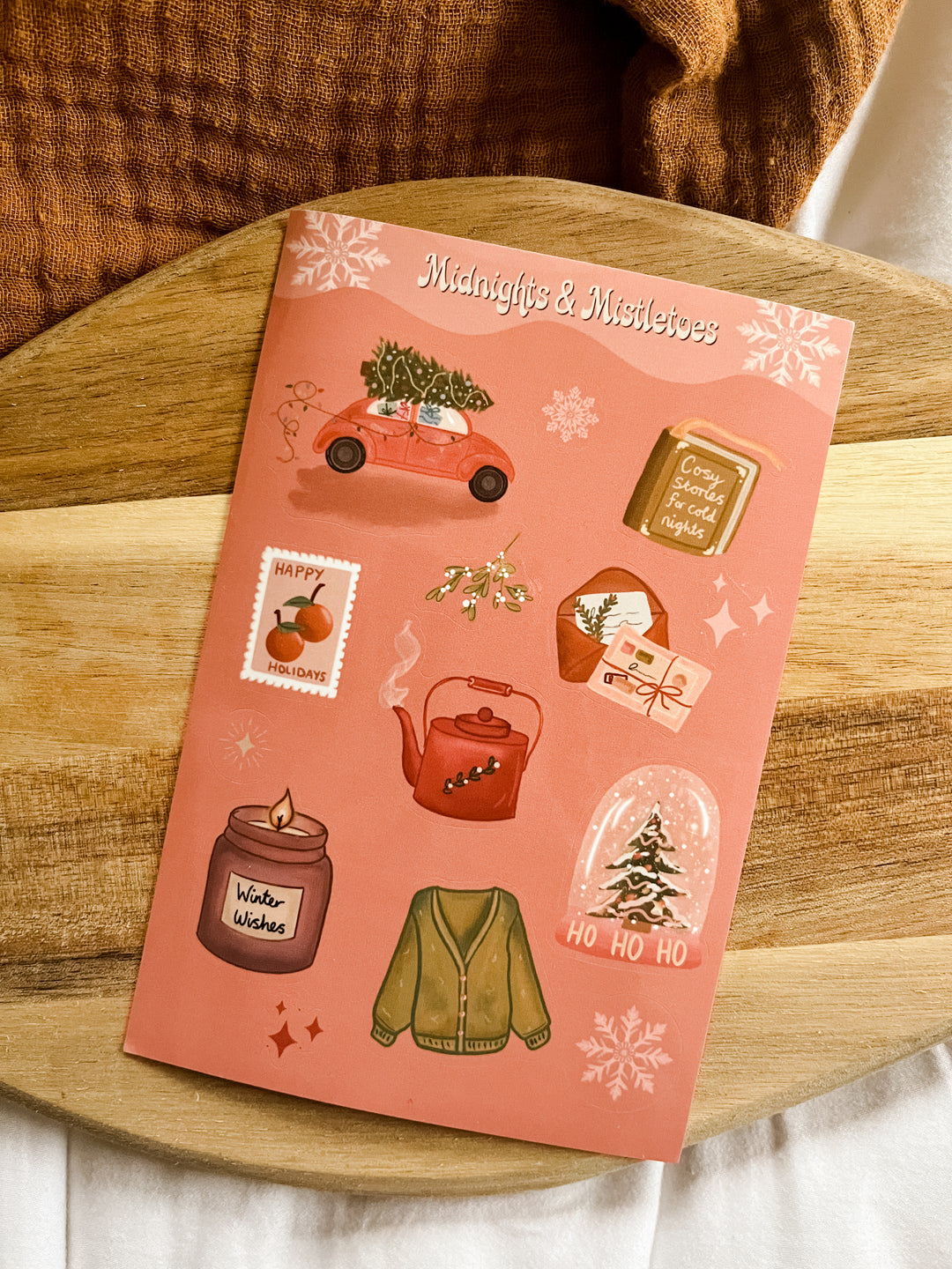 Midnights and Mistletoes Christmas sticker sheet