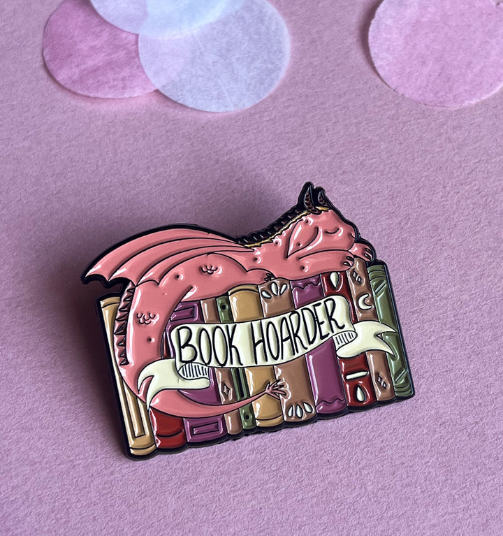 Book Hoarder Pin Badge