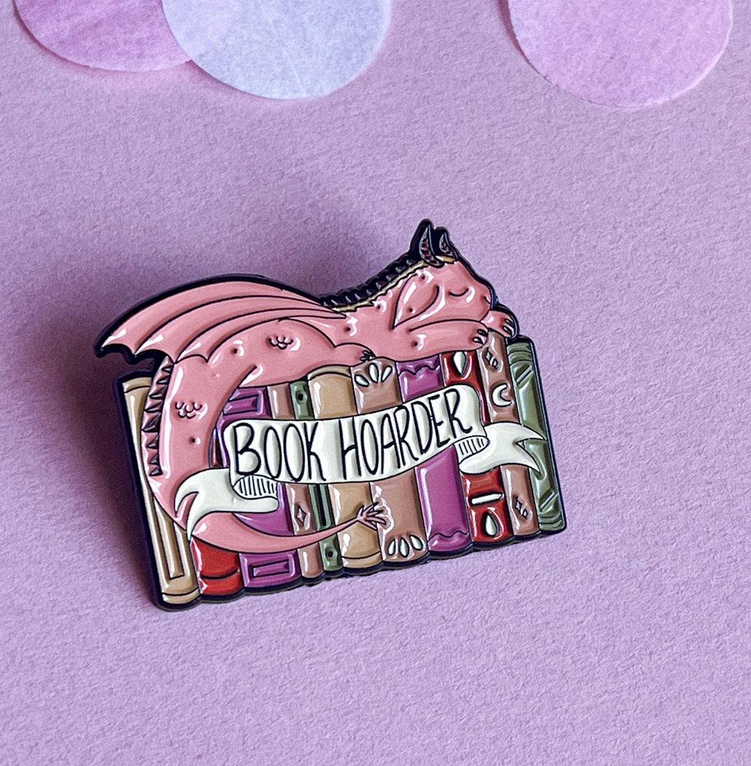 Book Hoarder Pin Badge