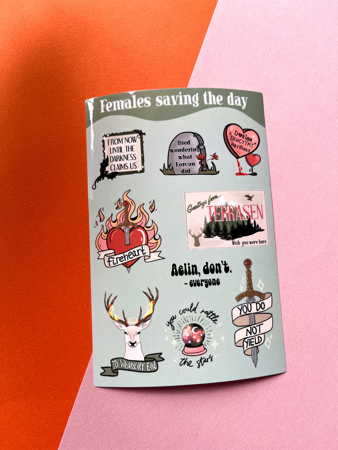 Throne of Glass Sticker Sheet
