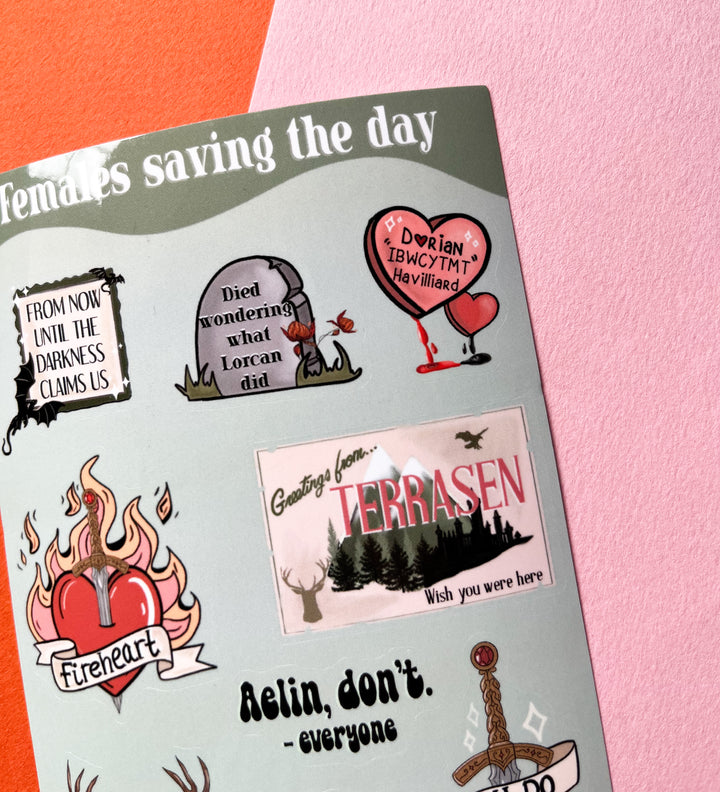 Throne of Glass Sticker Sheet