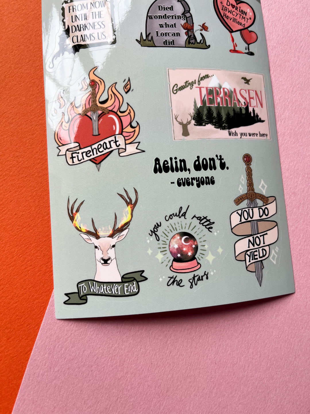 Throne of Glass Sticker Sheet