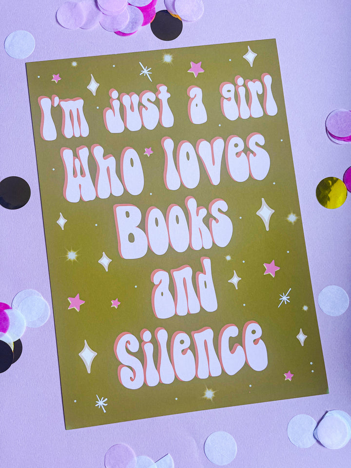 Books and Silence A4 Print