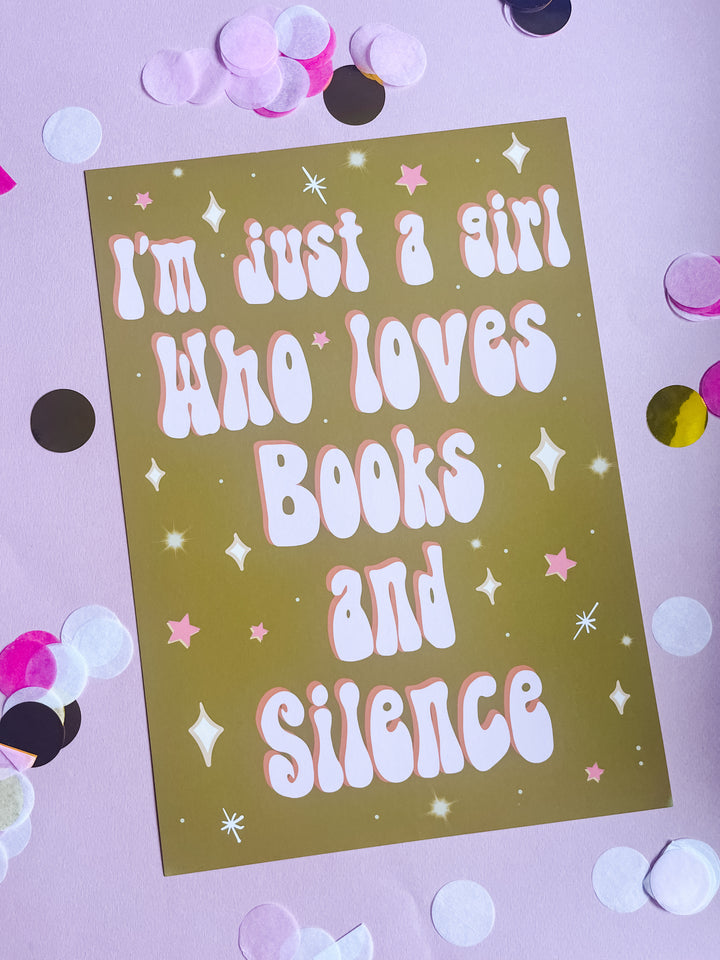 Books and Silence A4 Print